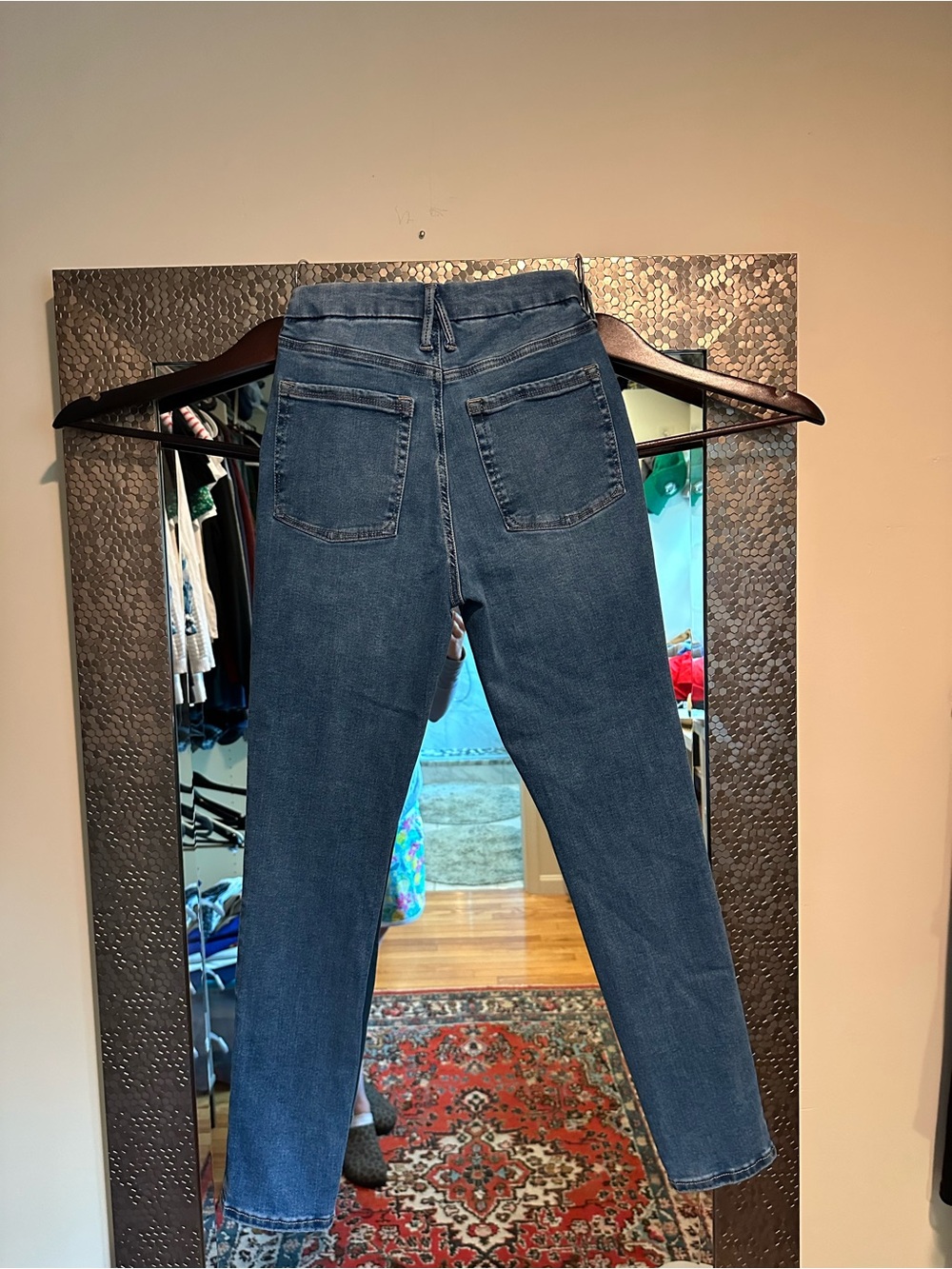 Good American pull-on skinny jeans indigo